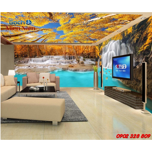 GẠCH 3D THÁC NƯỚC ĐẸP TN146