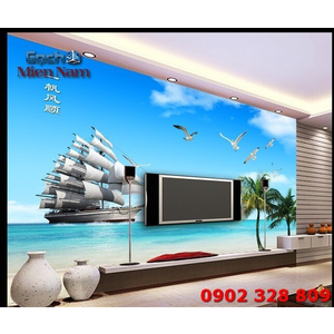 Gạch 3d Thuận Buồm Xuôi Gió TB01