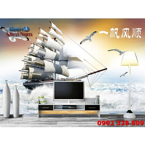 Gạch 3d Thuận Buồm Xuôi Gió TB03