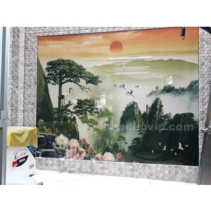 GẠCH 3D VI TINH SƠN THUỶ THI CÔNG KHÁCH TÂN BÌNH