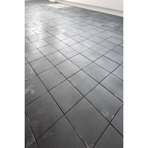Thảm gạch cao su phòng Gym KT 50cmx50cm - 1mx1m bề mặt đen mịn phủ thảm EPDM ML-RUBBER M003