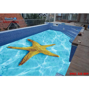 Gạch lát nền 3D bể bơi GHB11