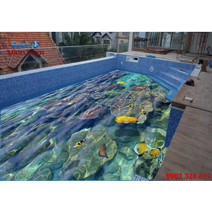 Gạch lát nền 3D bể bơi GHB12