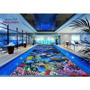 Gạch lát nền 3D bể bơi GHB13