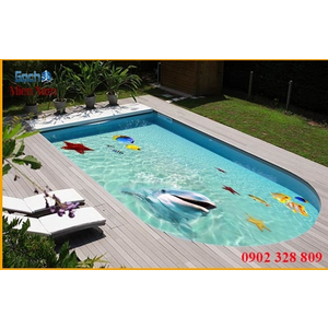 Gạch lát nền 3D bể bơi GHB14