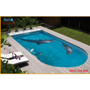 Gạch lát nền 3D bể bơi GHB16