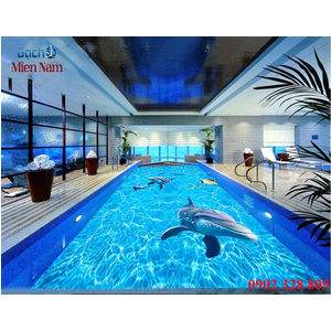 Gạch lát nền 3D bể bơi GHB18