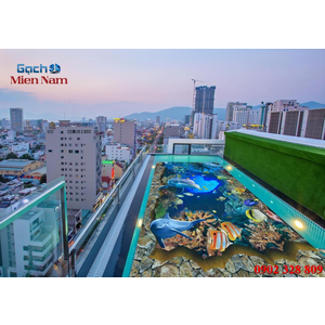 Gạch lát nền 3D bể bơi GHB19