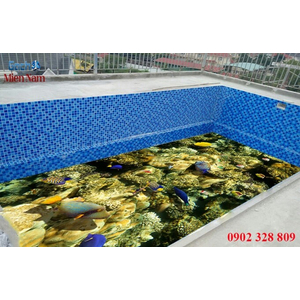 Gạch lát nền 3D bể bơi GHB23