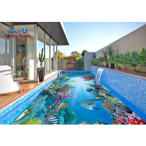 Gạch lát nền 3D bể bơi GHB24