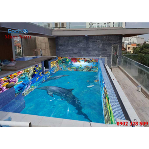 Gạch lát nền 3D bể bơi GHB25