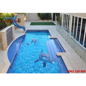 Gạch lát nền 3D bể bơi GHB27