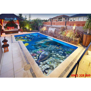 Gạch lát nền 3D bể bơi GHB28