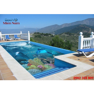 Gạch lát nền 3D bể bơi GHB29