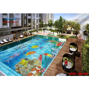 Gạch lát nền 3D bể bơi GHB30