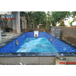 Gạch lát nền 3D bể bơi GHB31