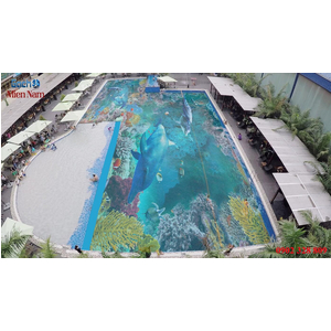 Gạch lát nền 3D bể bơi GHB32