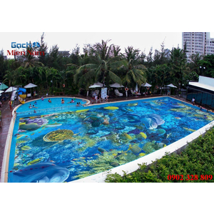 Gạch lát nền 3D bể bơi GHB33