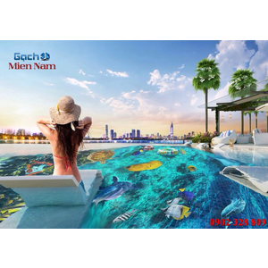 Gạch lát nền 3D bể bơi GHB41