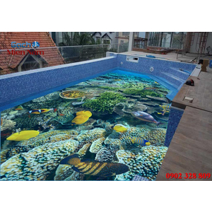 Gạch lát nền 3D bể bơi GHB05