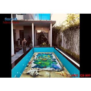 Gạch lát nền 3D bể bơi GHB07