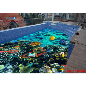 Gạch lát nền 3D bể bơi GHB08