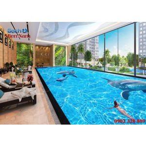 Gạch lát nền 3D bể bơi GHB35