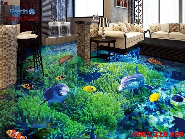 Gạch ốp 3d phòng khách