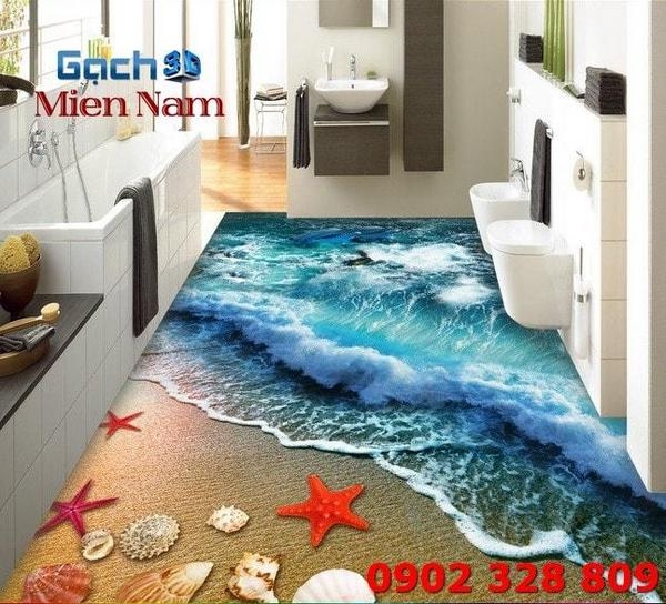 Gạch trang trí 3d phòng tắm