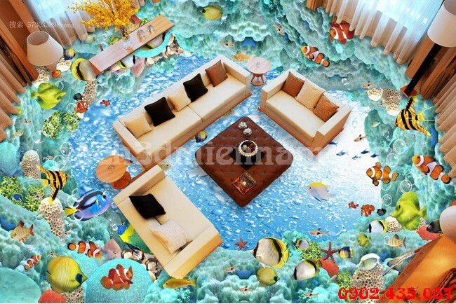 gạch trang trí  3d cho phòng tắm