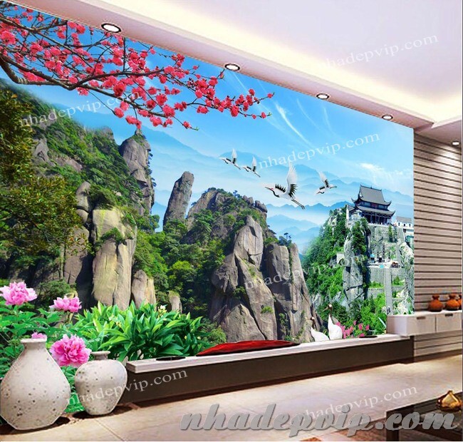 gạch trang trí phòng khách