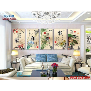 Gạch tranh 3d bộ tứ ốp tường BT72