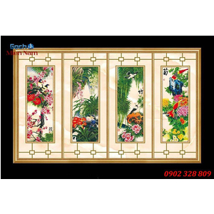 Gạch tranh 3d bộ tứ ốp tường BT74