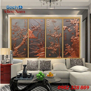 Gạch tranh 3d bộ tứ ốp tường BT75