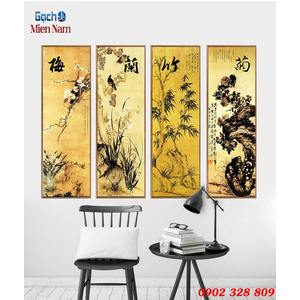 Gạch tranh 3d bộ tứ ốp tường BT79