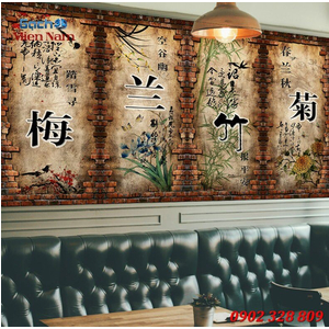 Gạch tranh 3d bộ tứ ốp tường BT81