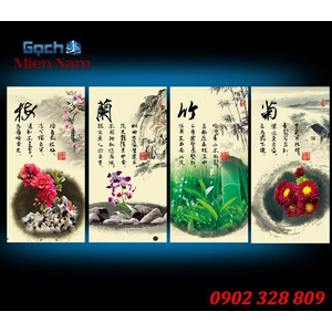 Gạch tranh 3d bộ tứ ốp tường BT82