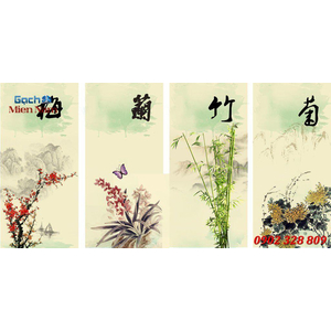 Gạch tranh 3d bộ tứ ốp tường BT87