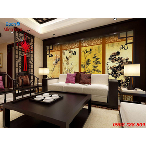 Gạch tranh 3d bộ tứ ốp tường BT93