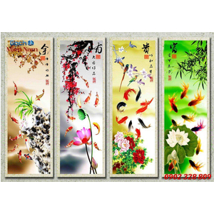 Gạch tranh 3d bộ tứ ốp tường BT95