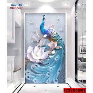 Gạch Tranh 3D Chim Công CCM01