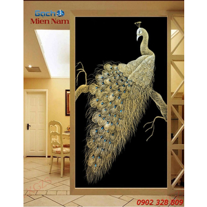 Gạch Tranh 3D Chim Công CCM30