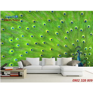 Gạch Tranh 3D Chim Công CCM89