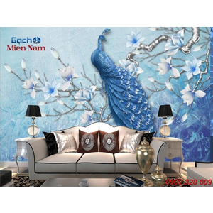 Gạch Tranh 3D Chim Công CCM95