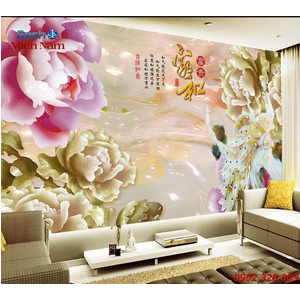 Gạch Tranh 3D Chim Công CCM111