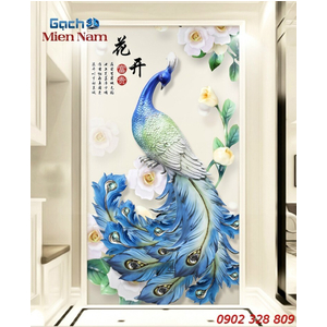 Gạch Tranh 3D Chim Công CCM02