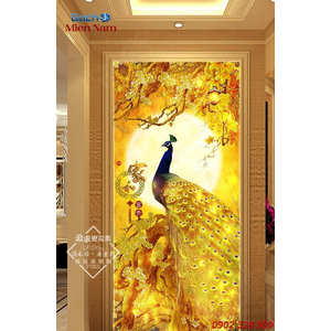 Gạch Tranh 3D Chim Công CCM35
