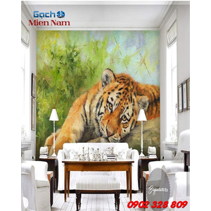Gạch Tranh 3D Con Hổ CHM27