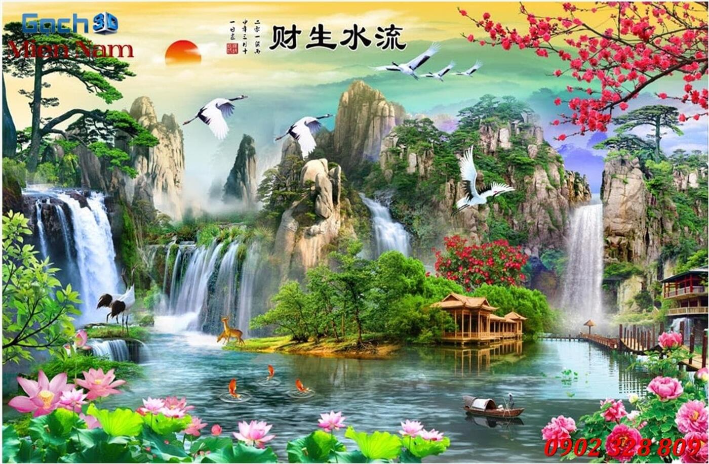 gạch tranh 3d dán tường