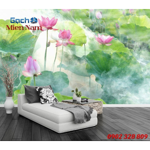 TRANH GẠCH MEN HOA SEN HSM168